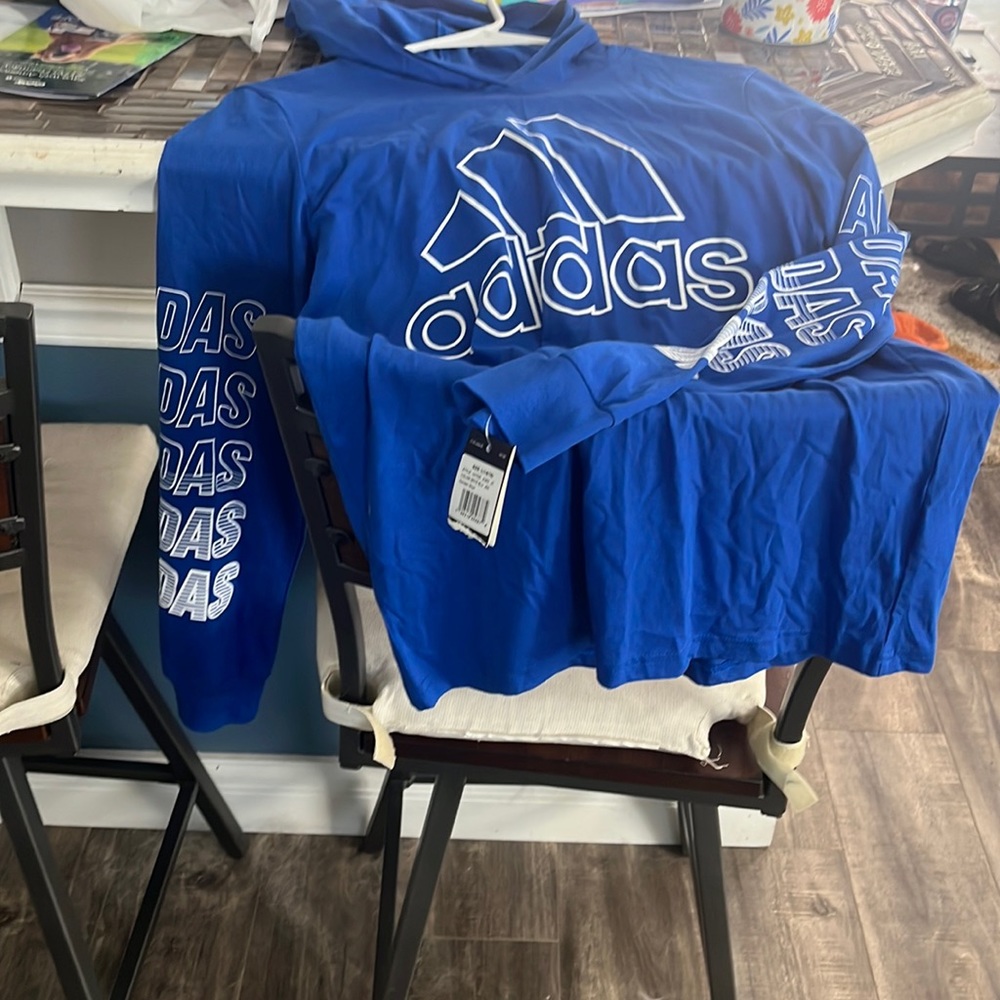 Adidas hooded long sleeve tshirt
